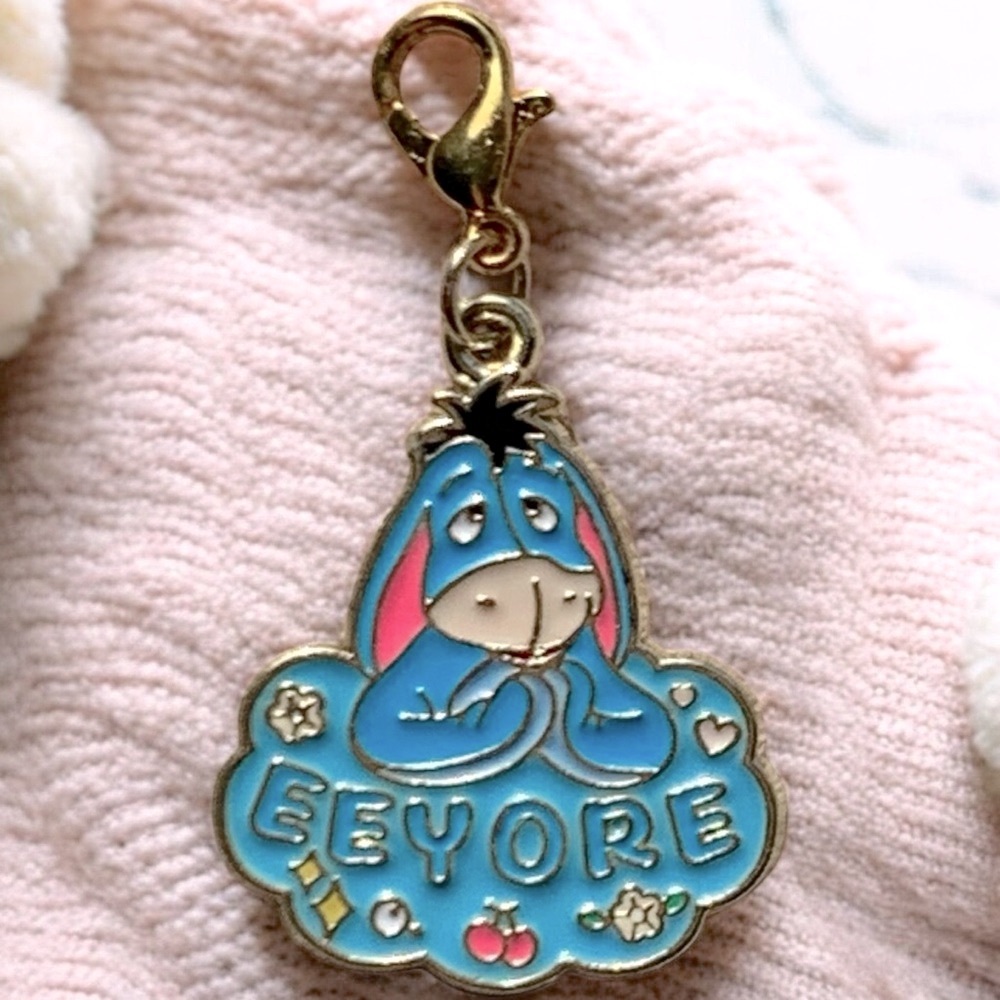Eeyore Blue and Gold Keychain, diaper bag, & zipper pull Disney, Winnie the Pooh - Picture 3 of 3